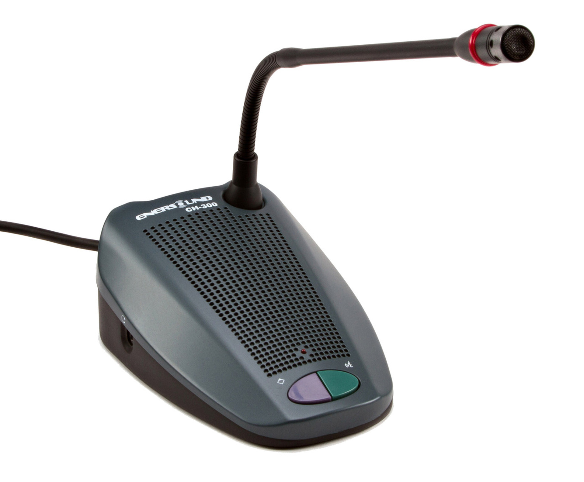 Paper card sitting upright in walnut card holder on desk.